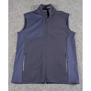 Greyson Iroquois Vest Mens Small Navy Blue Full Zip Performance Golf